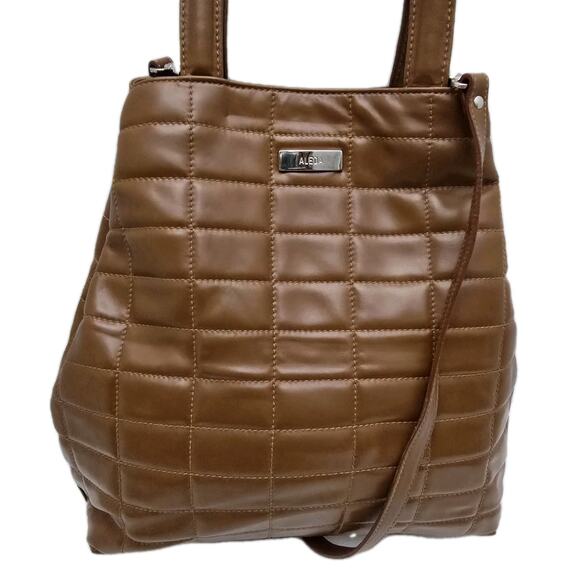 Vintage Aleda Firenze Italy Smooth Leather Caramel Shoulder/Crossbody bag Purse - Picture 3 of 11